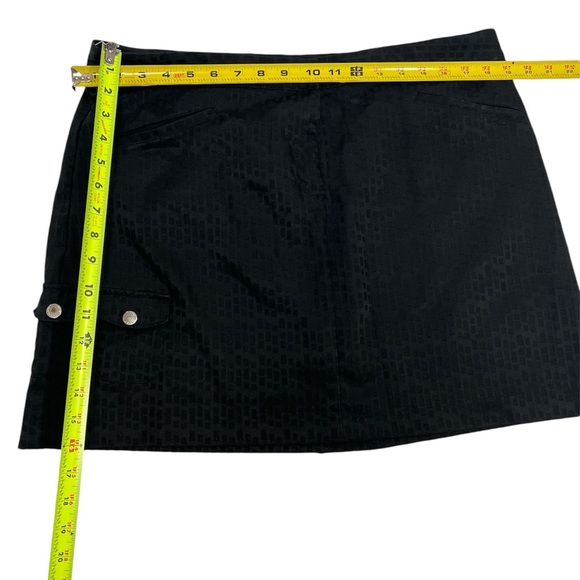 Izod Xfg Golf Skort Skirt Stretch Textured Black Geometric Mesh Brief Size 14 - Picture 15 of 15